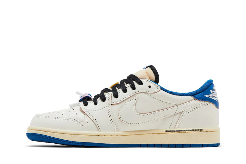 Fragment Design x Travis Scott x Air Jordan 1 Low OG SP 'Sail Military Blue'